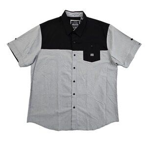 Parish Nation Heavy Cotton Short Sleeve Shirt Men's 3XL Black Grey NWT Pockets